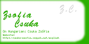 zsofia csuka business card