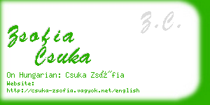 zsofia csuka business card